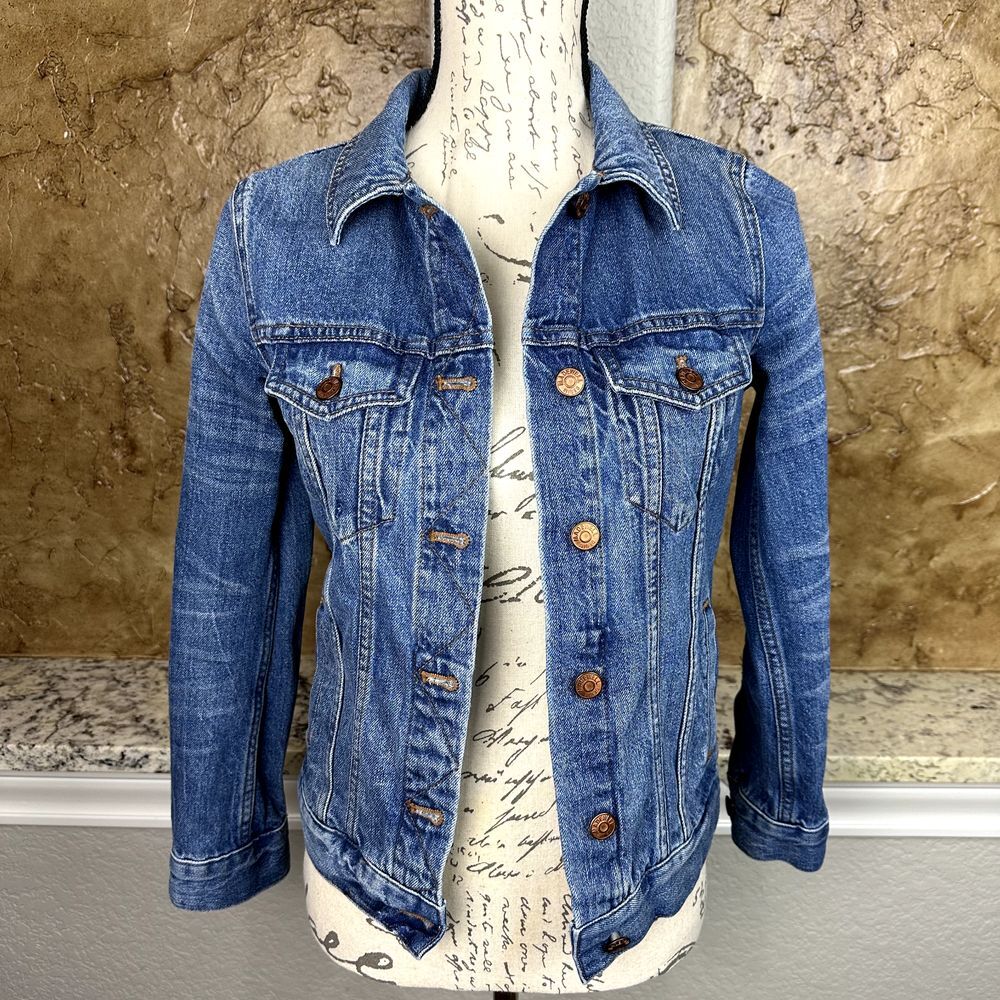 Madewell The Jean Jacket Women's XS Pinter Wash Denim Classic Cotton Fitted